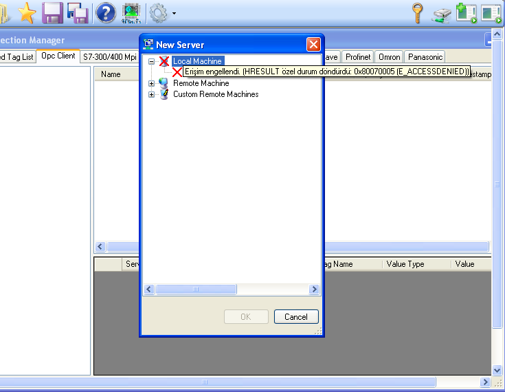 Opc Server Hata