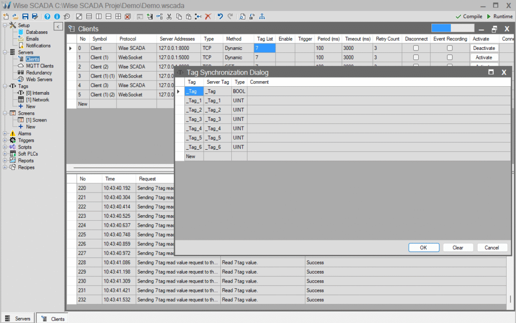 Wise SCADA: Multi-Point and Reliable Connection Structure