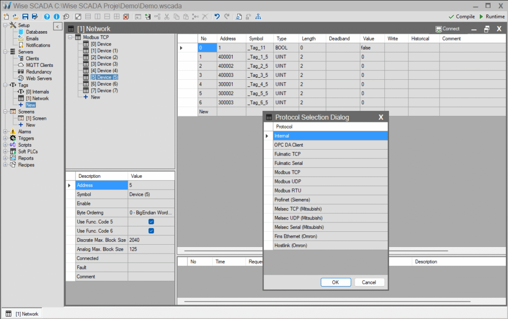 Wise SCADA: Tag – High-Performance and Unlimited Data Point Management
