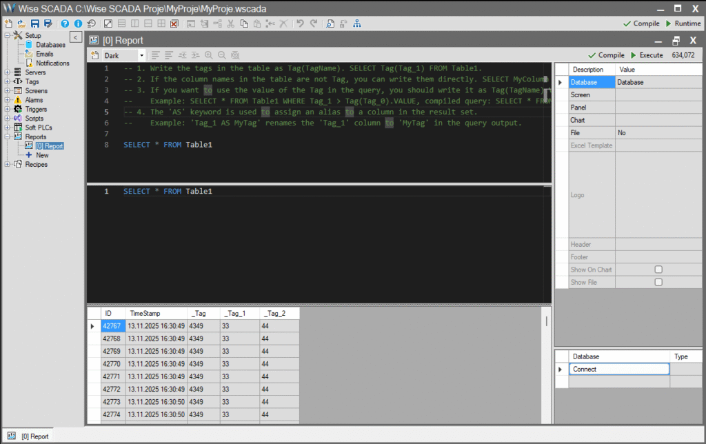 Wise SCADA: Flexible and Powerful Reporting Infrastructure